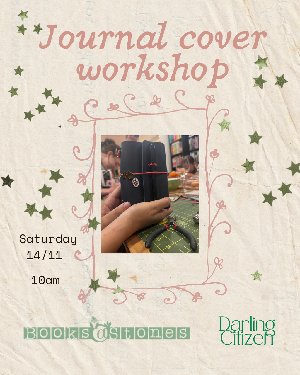 Saturday 14th November, 10am - Leather Journal Workshop - at Books@Stones