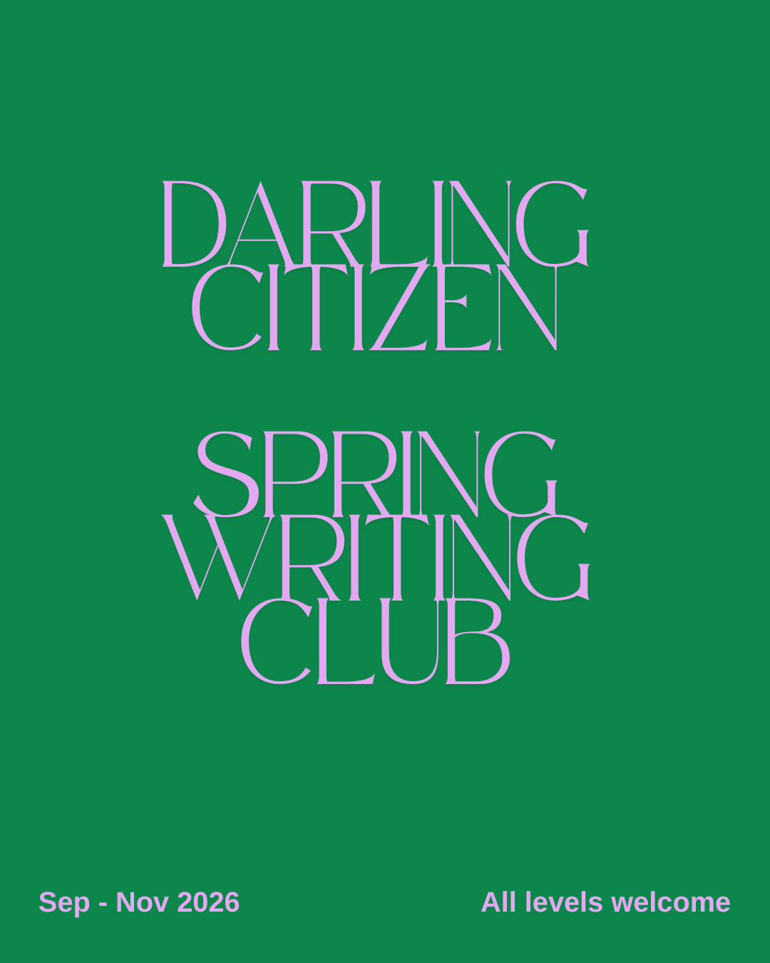 Spring Writing Club - Tuesdays at 6.30pm